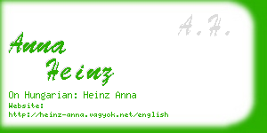 anna heinz business card